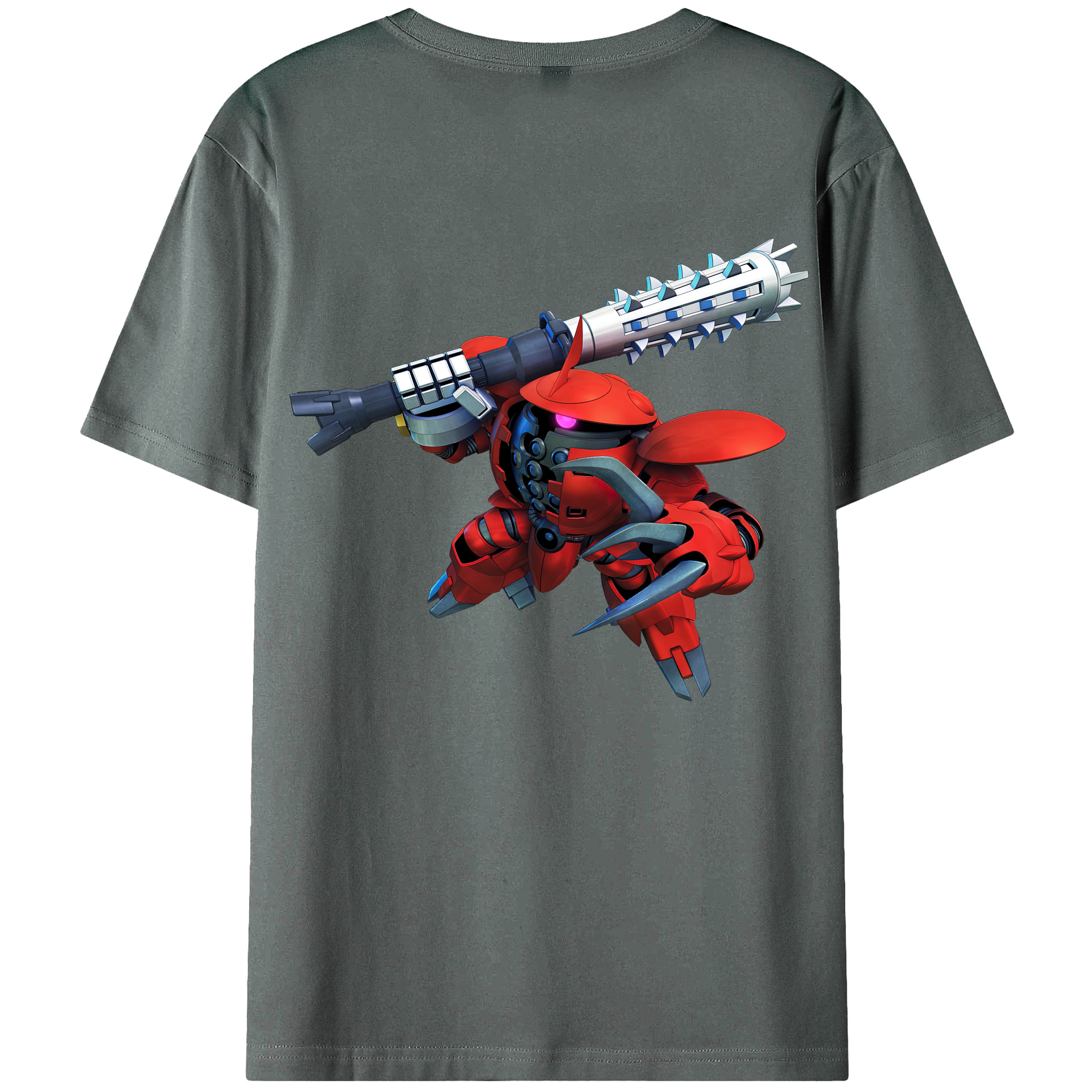 （画像用） 機動戦士ガンダム Mobile Suit Gundam 綿100％ メンズ半袖Tシャツ（バックプリント） 通気性